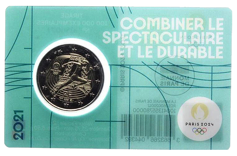 Otra imagen de 2 euros conmemorativa Juegos Olímpicos de Verano París 2024 - Atletismo
